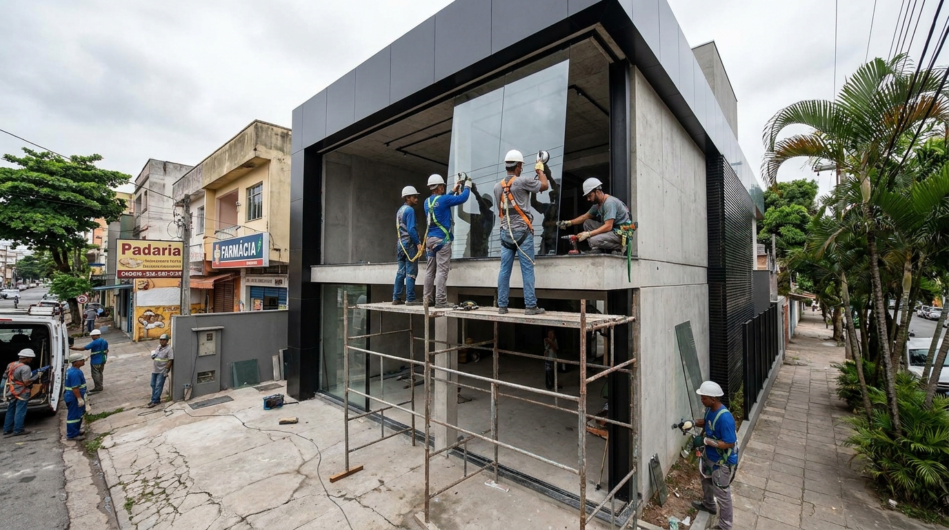 Fachadas para Lojas e Empresas no Flexal, Serra‑ES