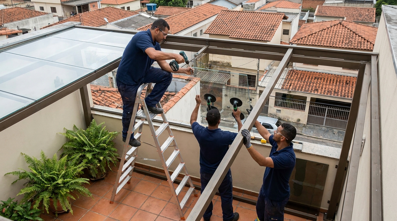 Cobertura de Vidro no Flexal, Serra‑ES