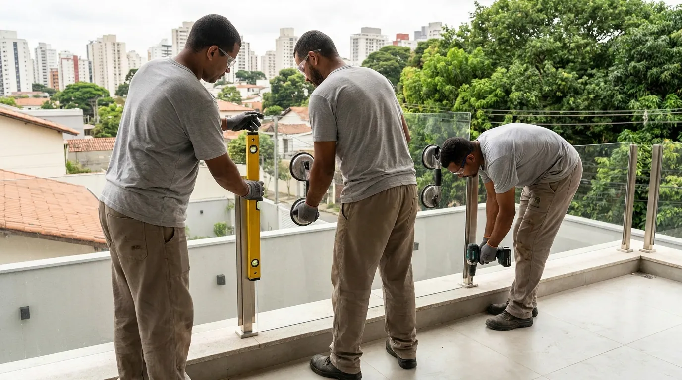 Guarda-Corpo de Vidro para Sacada em Serra‑ES